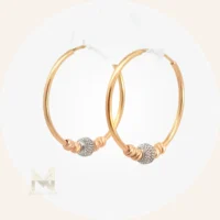 گوشواره حلقه گوی تراش