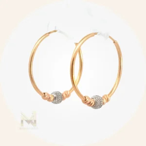 گوشواره حلقه گوی تراش